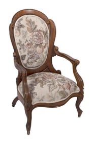 BELTER LAMINATED ROSEWOOD ARMCHAIR America, 19th Century Back height 39".