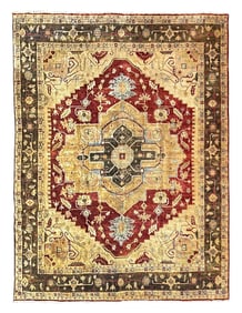 SERAPI DESIGN RUG: 12'3" X 14'10" Early 20th Century