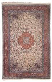 TABRIZ DESIGN RUG: 4'7" X 7'1", Third Quarter of the 20th Century