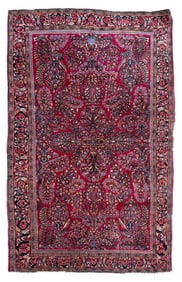 PERSIAN SAROUK RUG: 4'5" X 6'8" Early 20th Century
