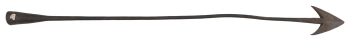WROUGHT IRON DOUBLE FLUE HARPOON 19th Century Length 39.25".