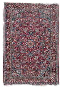 SAROUK RUG: 3'5" X 5'1" Second Half of the 20th Century