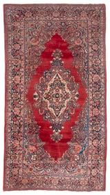 SAROUK RUG: 5'5" X 10'1", Mid-20th Century