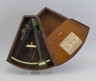 CASED G. WHITBREAD OCTANT London, 19th Century Case height 4". Length 13". Width 12".