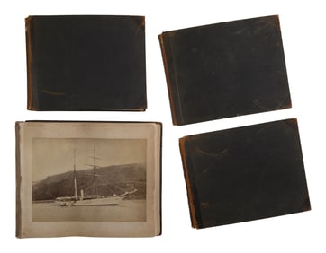 FOUR ALBUMS OF YACHT PHOTOGRAPHS 17.5" x 11.5" and 17" x 14".
