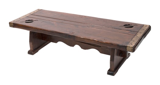 SHIP'S HATCH COVER TABLE 20th Century Height 15.5". Length 59". Width 22".