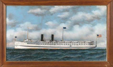 ANTONIO NICOLO GASPARO JACOBSEN (New York/New Jersey/Denmark, 1850-1921), Steamship Bunker Hill.,