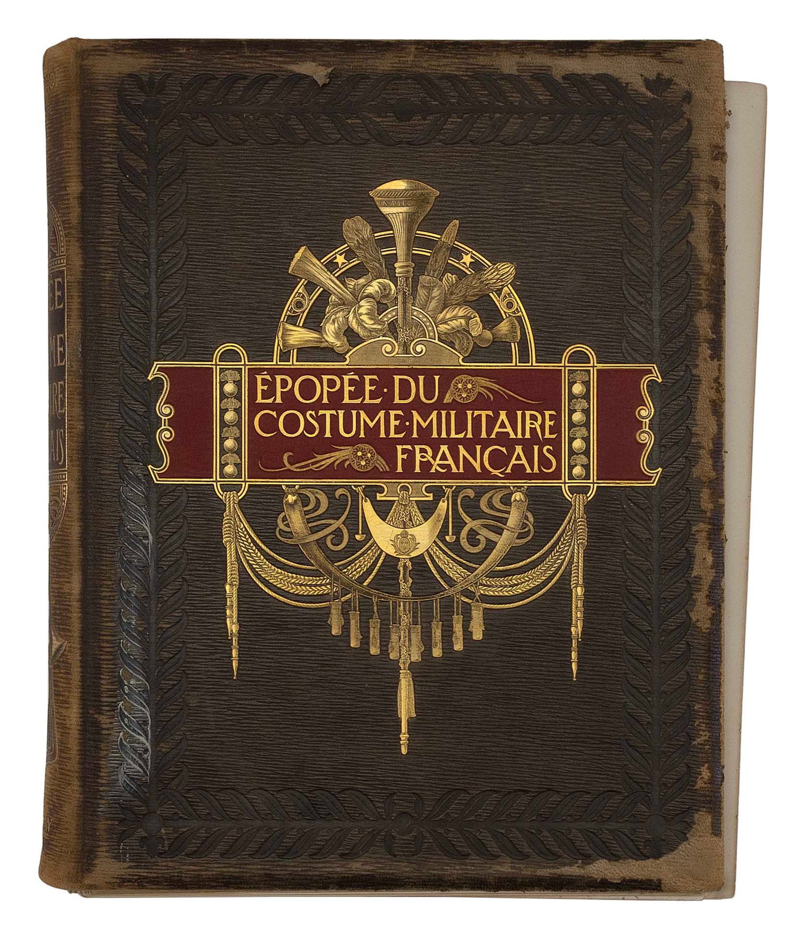 FIRST EDITION "L'EPOPEE DU COSTUME MILITAIRE FRANCAIS" BY HENRI BOUCHOT 13" x 10.5".: FIRST EDITION "L'EPOPEE DU COSTUME MILITAIRE FRANCAIS" BY HENRI BOUCHOT Paris: Societe Francaise d'Editions d'Art. L.-Henry May, circa 1898. Numerous colored plates and engravings by Job. 13" x 10.5".