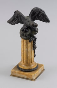 NAPOLEON III BRONZE EAGLE PORTE MONTRE France, Second Half 19th Century Height 8".