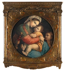 CARVED GILT PICTURE FRAME Early 20th Century 24" x 21".