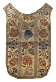 NEEDLEWORK VESTMENT OR ALTARPIECE 19th Century 41" x 25".
