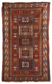 KAZAK RUG: 4'0" X 6'3" Early 20th Century