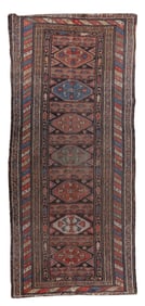 KURDISH RUNNER: 3'7" X 8'9" Early 20th Century