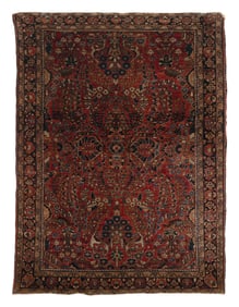 PERSIAN SAROUK RUG: 3'5" X 4'6" Early 20th Century