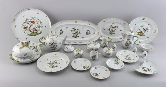 SET OF HEREND "ROTHSCHILD BIRD" CHINA Hungary, 20th Century