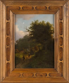 BAREND CORNELIS KOEKKOEK (The Netherlands/Germany, 1803-1862), Wooded landscape., Oil on panel,