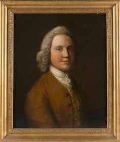 ENGLISH SCHOOL (18th Century,), Portrait of a gentleman., Oil on canvas, 24.5" x 19.75". Framed