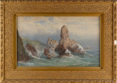 JOHN FAULKNER (America/United Kingdom/Ireland/Scotland, 1835-1894), "Baily Lighthouse on Howth