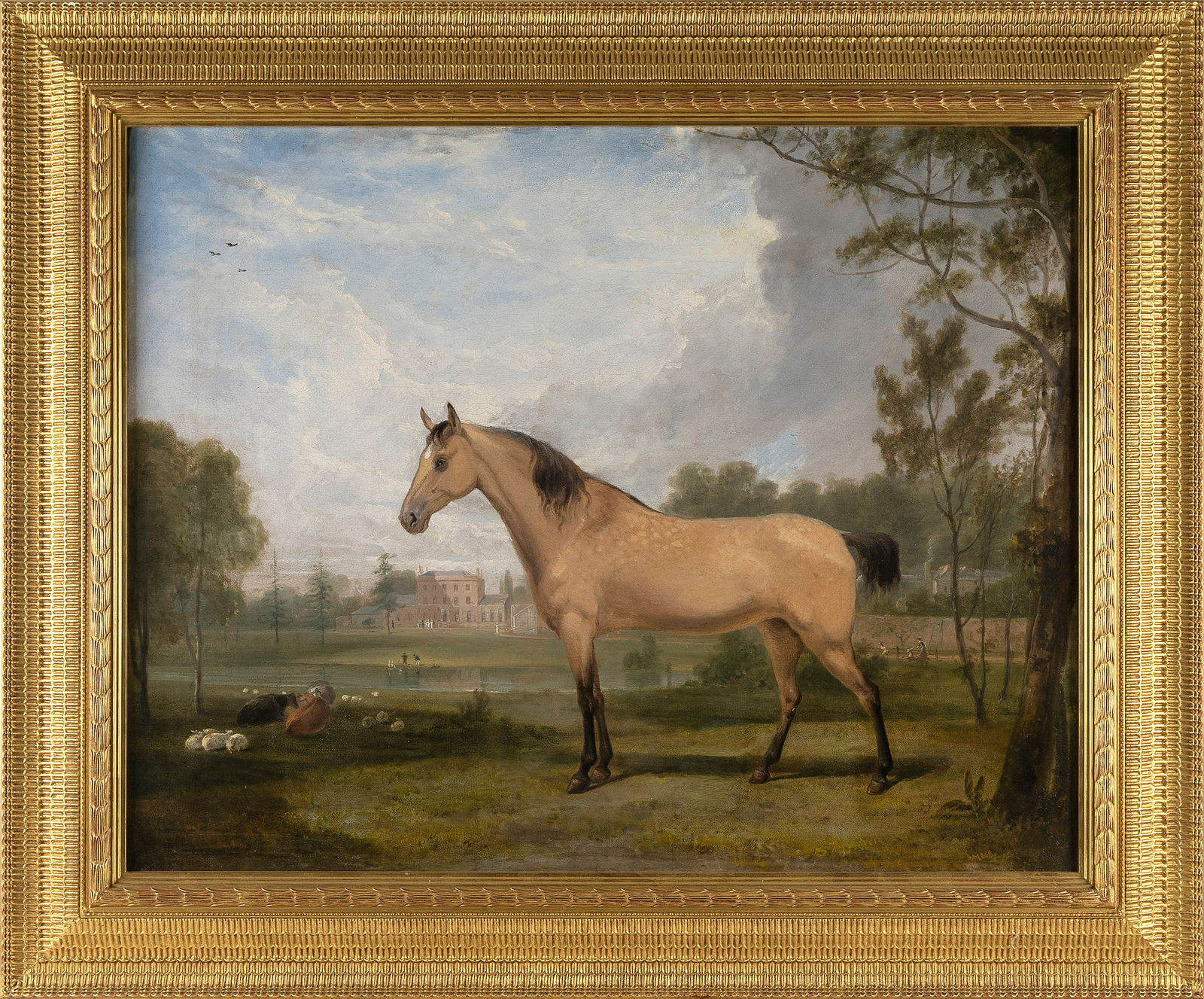 ENGLISH SCHOOL (19th Century,), Portrait of a horse., Oil on canvas, 28" x 36". Framed 37" x 45". (1 of 2)