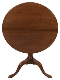 ENGLISH WALNUT TILT-TOP TABLE 19th Century Height 29". Top diameter 30".