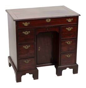 ENGLISH MAHOGANY KNEEHOLE DESK 19th Century Height 31". Width 32". Depth 22".