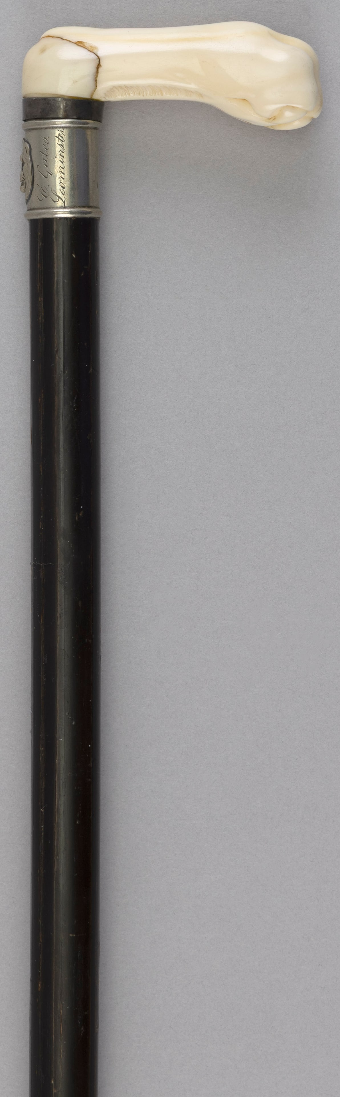 LION'S PAW WALKING STICK Late 19th/Early 20th Century Length 35". (1 of 3)