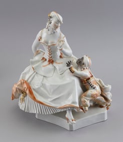 PAUL SCHEURICH (AMERICA/GERMANY, 1883-1945) FOR MEISSEN PORCELAIN FIGURE GROUP Germany, 20th Century