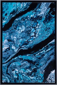 MIRIAM VOROS (Massachusetts, Contemporary), Nautical Nocturne., Acrylic mixed wit, 36" x 24". Framed