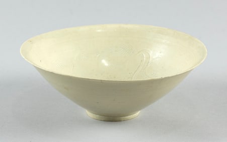 CHINESE QINGBAI PORCELAIN BOWL Late Song Dynasty Height 4". Diameter 7.25".