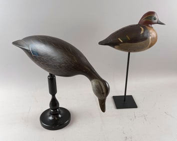 TWO FIELD DECOYS Late 20th Century Lengths 11" and 16".