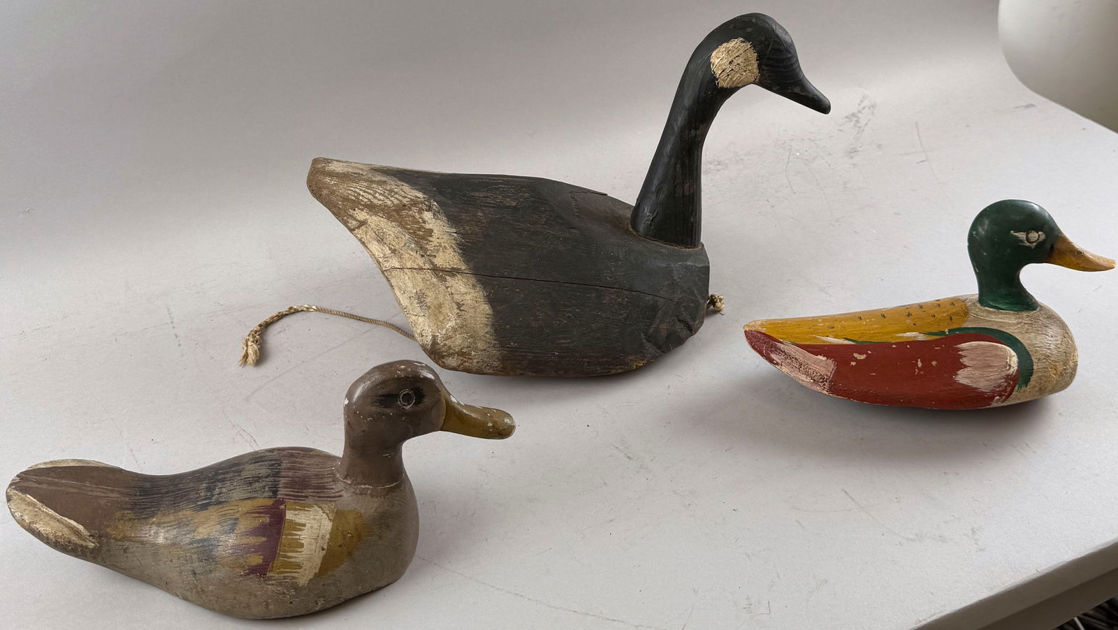 THREE DECOYS 20th Century Lengths from 12" to 17". (1 of 3)