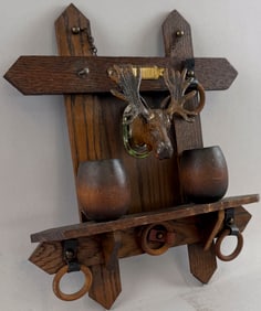 EASTLAKE-STYLE WALL-MOUNTED MATCH HOLDER 20th Century Height 11".