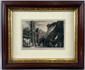 AFTER GIOVANNI BATTISTA PIRANESI (Italy, 18th Century), View of the ruins of the Forum of Nerva.,