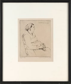 UMBERTO ROBERTO (ROMAN) ROMANO (New York/Massachusetts/Italy, 1905-1984), Seated woman in profile,