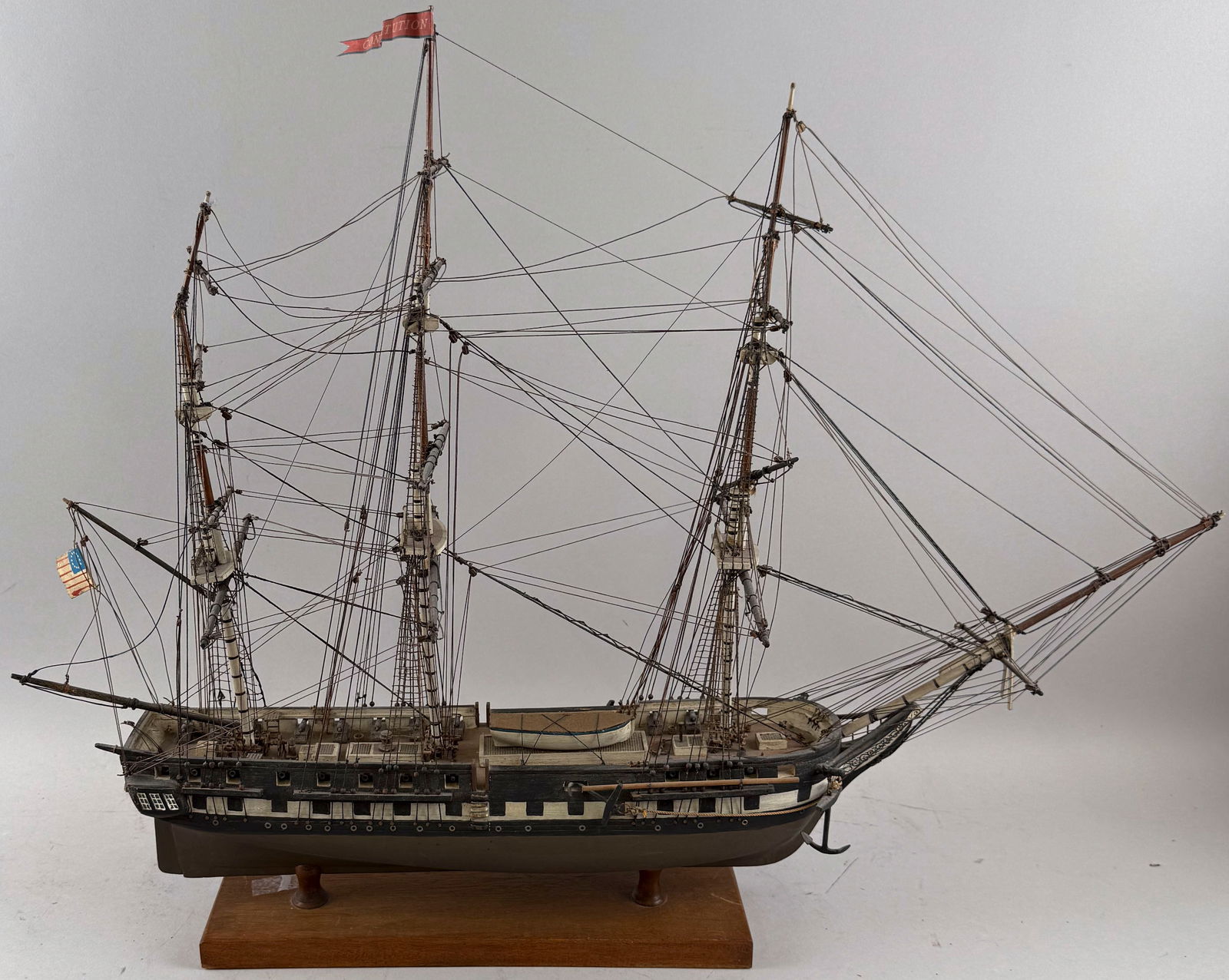 MODEL OF THE U.S.S. "CONSTITUTION" 20th Century Length 29". (1 of 5)