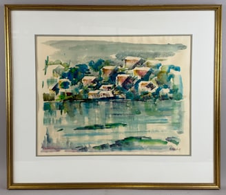 ALFRED BIRDSEY (Bermuda, 1912-1996), Landscape., Watercolor on paper.