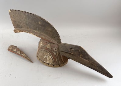 AFRICAN MOSSI BIRD MASK Length 26".