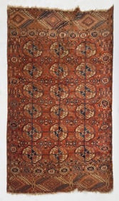 TEKKE BOKARA RUG: 3'5" X 4'5" Early 20th Century
