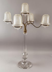 CLARKE'S FIVE-LIGHT TABLE CENTERPIECE Late 19th Century Height 28.5". Width 16.5".
