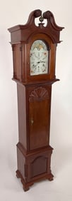 BENCH-MADE GRANDMOTHER'S CLOCK Late 20th Century Height 64". Width 15". Depth 11".