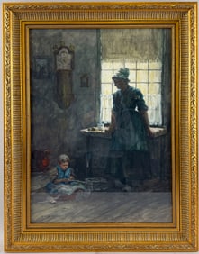 MELBOURNE HAVELOCK HARDWICK (Massachusetts/Nova Scotia, 1857-1916), "The Favorite Toy", Watercolor,