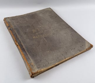 MASSACHUSETTS ATLAS INCLUDING NANTUCKET AND MARTHA'S VINEYARD Boston, 1871 17" x 13.5".