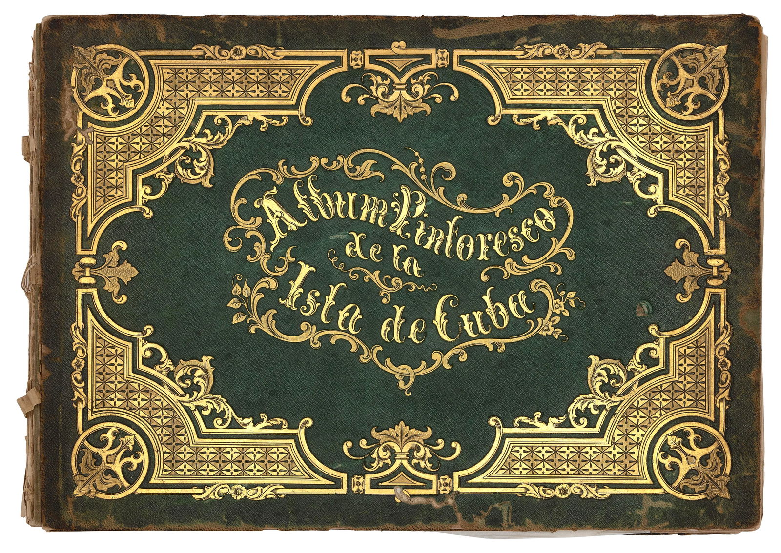 ALBUM OF PRINTS OF COLONIAL CUBA Circa 1850 10" x 13.75". (1 of 7)