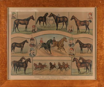 CURRIER & IVES HAND-COLORED LITHOGRAPH "STAR OF THE TROTTING TRACK" New York, 1876 24.75" x 31"