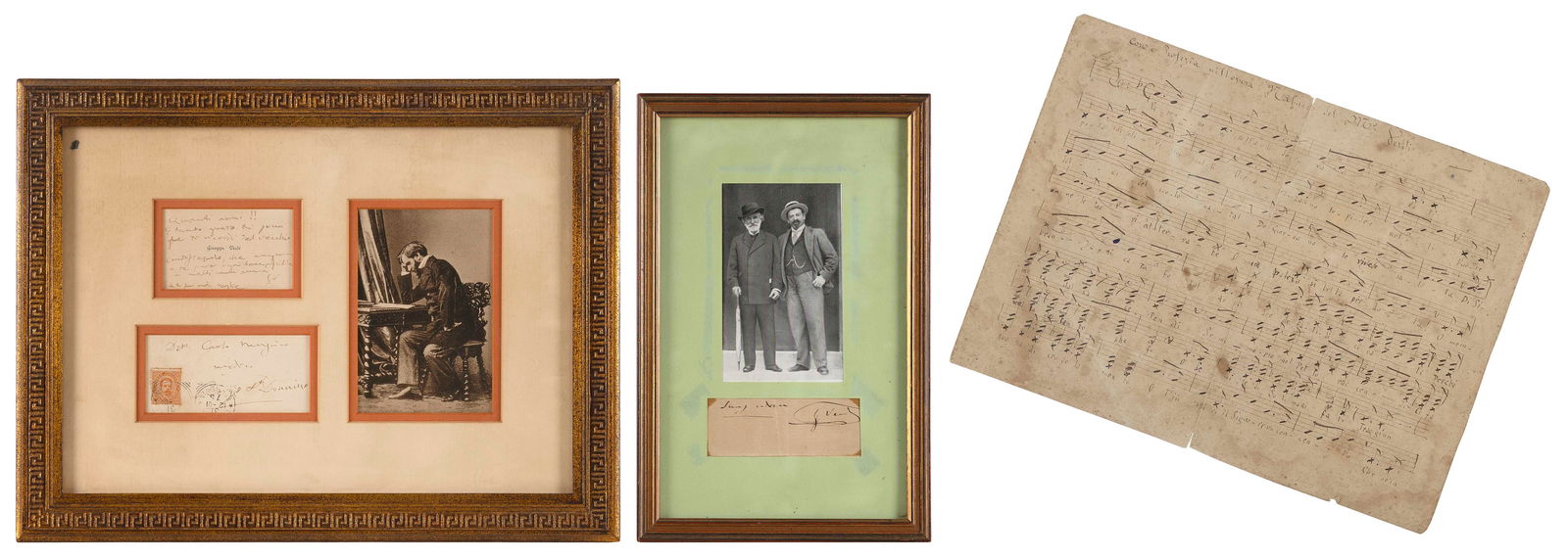 GIUSEPPE VERDI MEMORABILIA AND A SHEET OF MUSIC Late 19th/Early 20th Century (1 of 5)