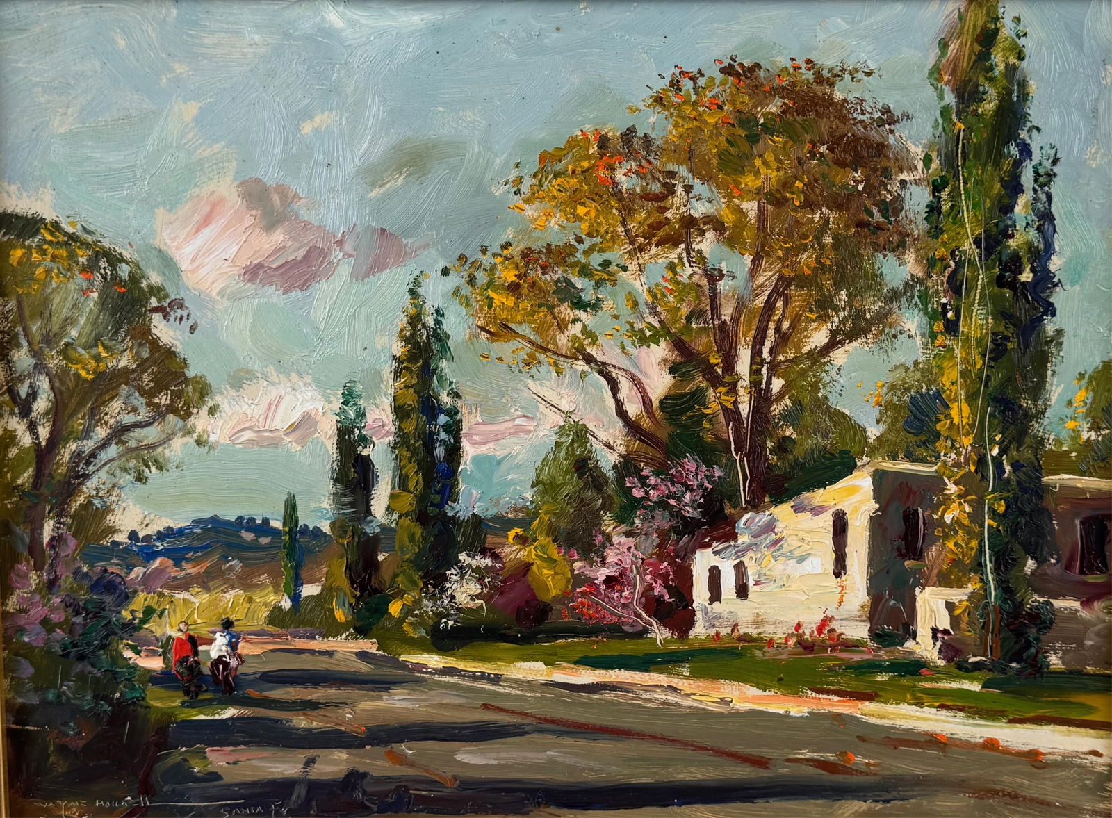 WAYNE BEAM MORRELL (Massachusetts/New Jersey, 1923-2013), "Santa Fe"., Oil on board, 12" x 16". (1 of 4)