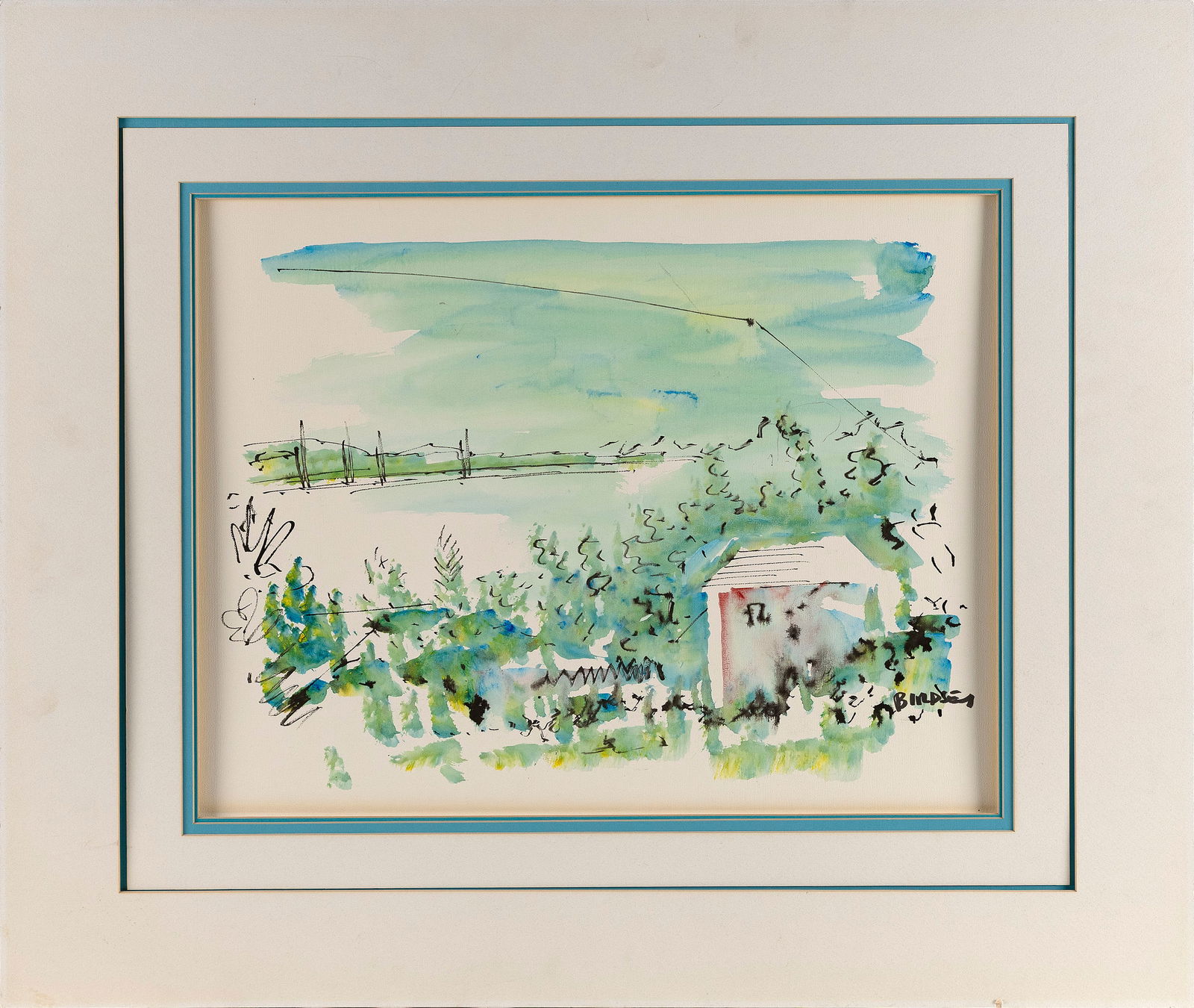 ALFRED BIRDSEY (Bermuda, 1912-1996), House on the harbor, Bermuda., Watercolor on paper, 20" x 26". (1 of 1)