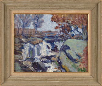 MARGARET MILLER COOPER (Connecticut, 1874-1965), "Devil's Hop Yard", depicting Chapman Falls, East