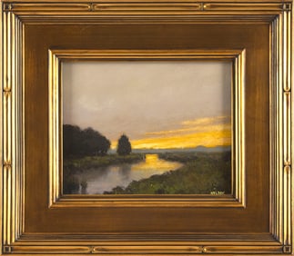 WILLIAM NELSON (America, Contemporary), "Summer Day"., Oil on canvas board, 8" x 10". Framed 14.5" x