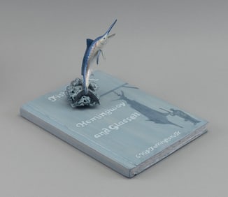 JUNE NOLL CARVING OF A BLUE MARLIN Massachusetts, Contemporary Total length 10".